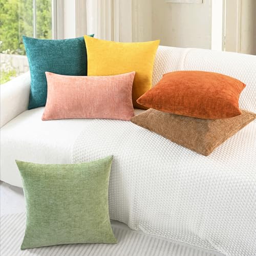 CaliTime Decorative Couch Throw Pillow Covers 26 X 26 Inches Teal