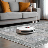 Muddy Mat® Blue Bell 2x3 Washable Area Rugs for Living Room, Bedroom & Dining Room – Modern Soft Low Pile Non Slip Carpet – Pet Friendly Waterproof Foldable Rugs for Home