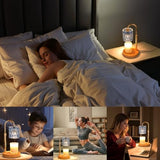 HAIDOLIANG Candle Warmer Lamp with Timer and Dimmer, Height and Brightness Adjustable,Glass Electric Wax Warmer with 2 Bulbs for Women Mom Gifts, Home Decor for Scented Jar Candles (Blue)