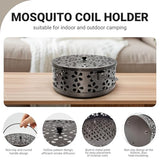 Mosquito Coil Holder, Portable Mosquito Coil Burner, Suitable for Indoor and Outdoor Camping (Bronze)