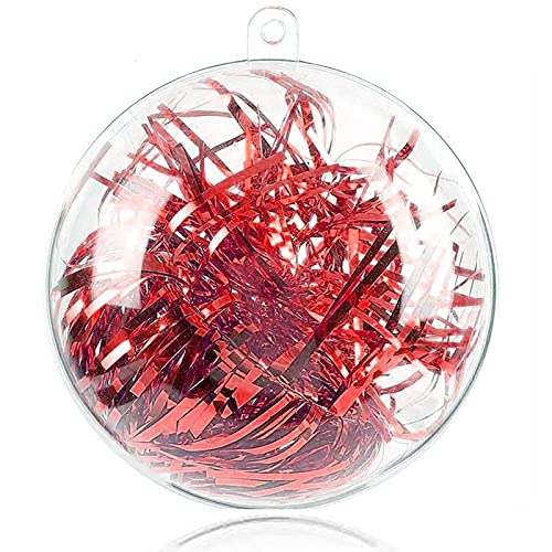 20 Pack Clear Plastic Fillable Ornaments Balls for Crafts, 3.15''/80mm Christmas Ornaments DIY for Holiday, Wedding, Gifts, Home Decor