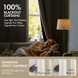 MIULEE Cream 100% Blackout Curtains for Bedroom 63 Inch Long, 2 Thick Layers Thermal Insulated Black Out Window Curtains with Black Liner, Noise Reducing Grommet Living Room Drapes 2 Panels Set Ivory