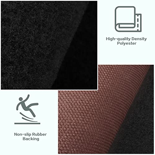 Custom Size Runner Rug 2 ft x 6 ft, 2-82ft Carpet Runners Hallway Entryway Kitchen Garage Laundry Room Area Rugs with Non-Slip Rubber Backing, Black