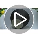 Black Ceramic Vase 7" H Round Rustic Flower Vase for Home Decor | Rustic Vase 3.9" Opening 8.7" W x 7" H Farmhouse Dining Table Centerpiece Shelf, Mantels, Kitchen, Entryway Living Room Decor