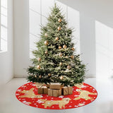 Christmas Tree Skirt Red Tree Skirts Golden Retriever Yellow Lab Xmas Tree Skirt Tree Mat 48 Inch Dog Winter Christmas Decorations for Home