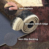 9x12 Washable Modern Abstract Area Rug Non-Slip Living Room Rug