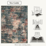 Abstract Washable 2x6 Hallway Runner Rug Non Slip Kitchen Runner