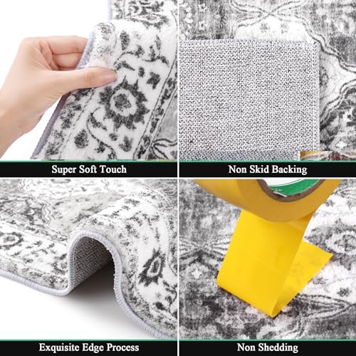 HEBE Indoor Door Mat 2'x3', Washable Welcome Mat for Front Door Entrance
