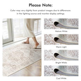 8x8 Square Washable Area Rug: Large Soft Indoor Living Room Rug Ivory Beige