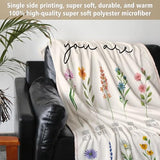 Afterprints Christian Gifts for Women, Christian Blanket with Flowers, Birthday Gifts for Women, Christmas, Inspirational, Religious Gifts for Sister, Friend, Daughter, Soft Throw Blankets 50'' x 60''