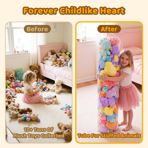 NTYNTY Clear Stuffed Animal Storage Tube for Boxing Play & Plush Storage