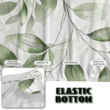 Green Leaves Futon Cover Stretch Armless Futon Couch Cushion Cover Washable Non-Slip Sofa Bed Slipcover with Elastic Bottom for Home Indoor Living Room Furniture Protector