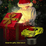 FlyonSea Race Car Gifts,Car Lamp Party Supplies 7 Color Changing Nightlight with Touch and Remote Control（Timer,Cars Light Birthday Christmas Gift