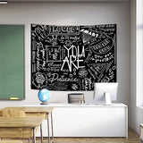 Fungarth Quote You Are Tapestry Classroom Positive Kids Tapestries Wall Hanging Inspirational Motivational Elementary Black and White Aesthetic Tapestry for Bedroom Living Room Dorm (Black, 48" x 36")