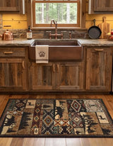 Runner Rug 2x4 Western Rugs Runner for Hallway Entryway,Brown