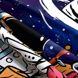 Sanzugh Funny Space Astronaut Alien Tapestry for Men Guys Bedroom, Cool Trippy Universe Planet Art Tapestries Wall Hanging College Dorm Boys Room Decor 60"X40", Psychedelic Blacklight Galaxy Poster