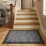 GarveeHome 2x3 Washable Kitchen Rug Low Pile Foldable Neutral Soft Doormat
