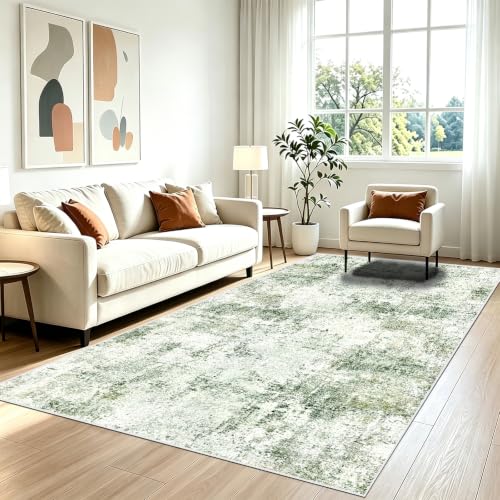 5x12 Runner Rug Non Slip Washable Wide Hallway Rugs Green