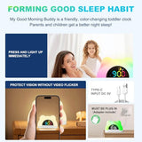 Azyh Alarm Clock for Kids, Ok to Wake Clock with Green Light Red Light, Children's Sleep Trainer,10 Ringtones,3 Brightness, Dual Alarms, Digital Alarm Clock for Adults Boy Girl Toddler Bedroom