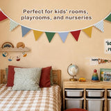 Playroom Wall Decor Pennant Banner Flags 5.5Ft, Classroom Pennant Banner, Nursery Baby Girls Boys Banner Toddler Room Decor for Kids Bed Birthday Party Baby Shower