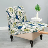 Iauddy Armless Accent Slipper Chair Cover Slipcover,Stretch Spandex Removable Fabric Non-Slip Silp Cover for Accent Chair Without arms Furniture Protector for Living Dining Room