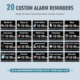 Soobest Dementia Digital Clock for Seniors Elderly, 20 Alarm Reminders 3 Ringtones for Memory Loss Alzheimers, Electric Time Date Day Large Display Calendar Clock, Auto DST, 1024 * 600P HD