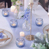 12 Pcs Blue Votive Candle Holders Round Glass Candle Holders Bulk