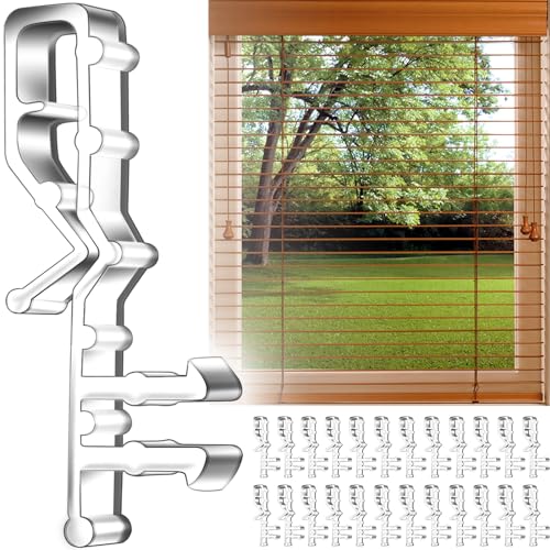 24 PCS Hidden Channel Valance Clips, 2-1/8inch Clear Plastic Blinds Clips for Valance with a Groove in The Back