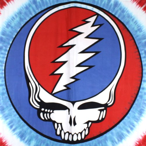 Sunshine Joy Grateful Dead Patriotic Steal Your Face Tie-Dye Tapestry Wall Art Beach Sheet Huge 60x90 Inches