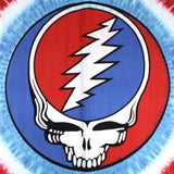 Sunshine Joy Grateful Dead Patriotic Steal Your Face Tie-Dye Tapestry Wall Art Beach Sheet Huge 60x90 Inches