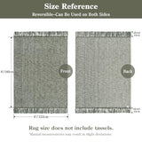 Collive Christmas Sage Green Bedroom Area Rug, Boho Rugs for Living Room