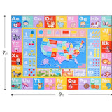 Kids Rugs for Playroom - Soft & Non-Slip 7x9 Feet Educational Rug for Learning ABC Alphabet, Numbers, Shapes & Map, Washable Classroom Rug for Toddler Nursery & Kids Room Decor