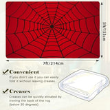 Red Spider Web Area Rug, 5x7 Indoor Area Rugs Washable Rugs for Living Room Carpet, Farmhouse Non Slip Carpet for for Bedroom Laundry Room Kitchen Non Slip Soft Low-Pile