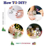 Neioaas Clear Plastic Ball Decor - Set of 12 DIY Christmas Decorative Balls,DIY Clear Plastic Fillable Balls Ornament for Christmas,Halloween,Birthday,Wedding Decor, Crafts Decorations (80MM)