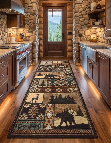 Hallway Runner Rug 2.6x8,Western Rug Runner for Living Room Bedroom
