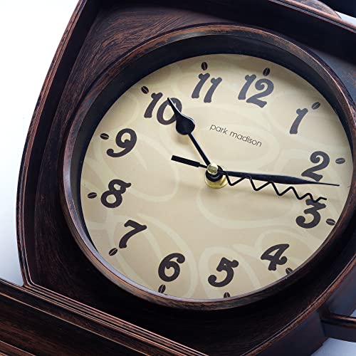 Park Madison Coffee Cappuccino Cup 10 Inch Quality Quartz Battery Operated 3-D Easy to Read Home/Office/Kitchen/Classroom/School Clock Classic Movement