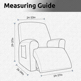 KEKUOU Recliner Chair Covers Lazy Boy Recliner Covers Stretch Couch Cover Slipcovers 1 Piece Furniture Protector with Elastic Bottom for Dog,Kids.(Recliner, Greyish Green)