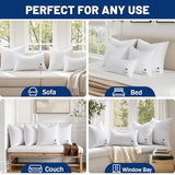 MIULEE 12x20 Throw Pillow Inserts Set of 2, Decorative Throw Pillows for Couch Sofa Bed, 100% Virgin Fiber Filling