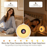 Sunrise Alarm Clock with 3 Unique Wake Up Modes for Every Sleeper, Sound Machine Night Light with 10 Natural White Noise Sounds and 8 Dimmable Ambient Mood Lighting for Bedrooms, Adults, Kids