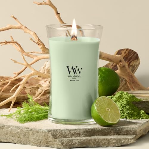 WoodWick Matcha Zest Scented Candle, Crackling Wick, 21.5oz