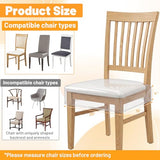 6 Pack Clear Plastic Dining Chair Covers – Heavy-Duty PVC Seat Protectors, Waterproof & Scratch Resistant, 20" x 16" x 4" Fits Most Standard Chairs with Hook and Loop Closure