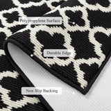 Washable Hallway Runner Rug 2x6',Non-Slip, Black and White