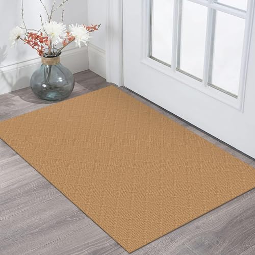 KOZYFLY Washable Area Rug, 2x3 Ft, Warm Tan