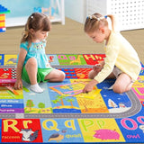 Kids Rug for Playroom Classroom, ABC Alphabet Numbers Play Toddlers Rugs, 3x5 Learning Educational Bedroom Floor Mat, Washable Baby Carpet for Boys Room, Nursery, Preschool, Daycare