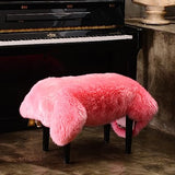 LLB Genuine Sheepskin Area Rug Wool Rug Fur Carpet Fluffy Shaggy Fur Rug for Living Room Kids Bedroom Real Sheepskin Throw Lambskin Rugs Sofa Mat Chair Seat Covers (Pink, 2 x 3 ft Sheepskin)