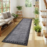 GarveeHome Non Slip 2x10 Hallway Runner Low Pile Washable Neutral Carpet