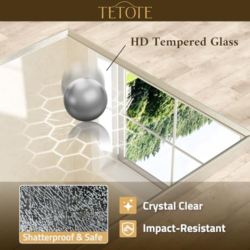 TETOTE Brushed Nickel Bathroom Mirror 24" x 30" Rectangle Beveled Frame Bathroom Vanity Mirror for Over Sink Brushed Nickel, Tempered Glass, Stronger Frame, Modern Farmhouse Bedroom, Entryway