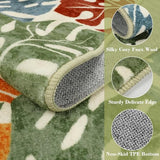 Wonnitar Tropical Washable Runner Rug 2x6, Non-Slip Colorful Leaf Runner Rugs for Kitchen, Low Pile Coastal Soft Bathroom Carpet Floor Throw Mat for Laundry Room Entrance Hallway