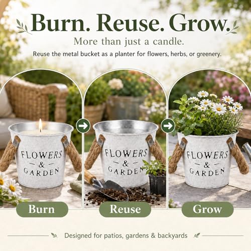 Citronella Candles Outdoor, 50oz Citronella Candle for Patio, Garden, Yard, Balcony Backyard & Camping,Total 300Hours Burning Large Summer Outdoor Candles 4 Pack