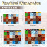 Game Rug Teen Boys Carpet with Pixel Game Element Decoration, 8 Bit Old Games Rugs for Boy’s Bedroom Living Room Playroom, Non-Slip Children Gaming Area Rugs (70" x 55")